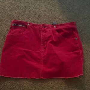 DKNY Vibrant Red Mini Skirt